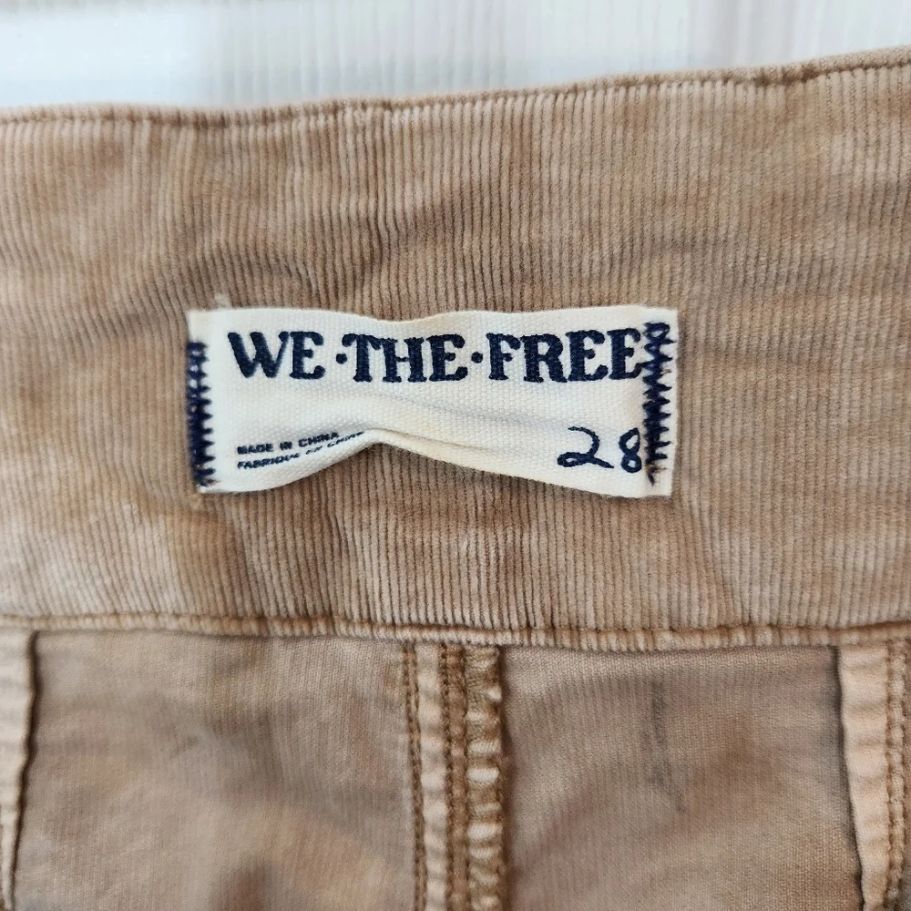 We The Free Flare High Waist Corduroy Pants Size 28 Beige Tan - Picture 6 of 10